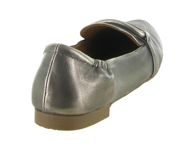 mocassins - Elégant - femme - Cuir - Argent - La vitrina5784003_5