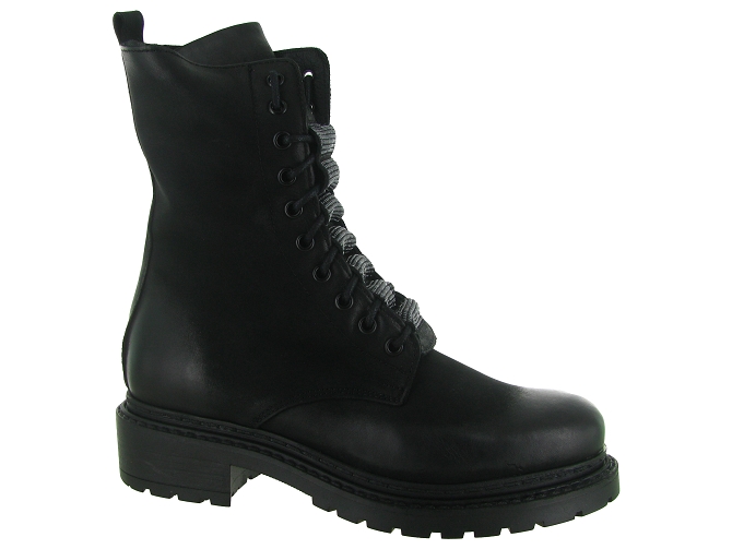 bottines et boots - Chelsea - femme - Cuir - Noir - Metisse