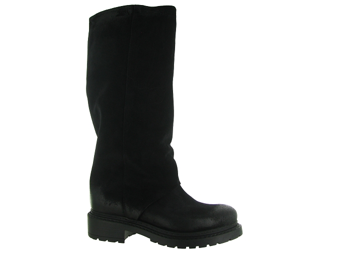 bottines et boots - Chelsea - femme - Nubuck - Noir - Metisse