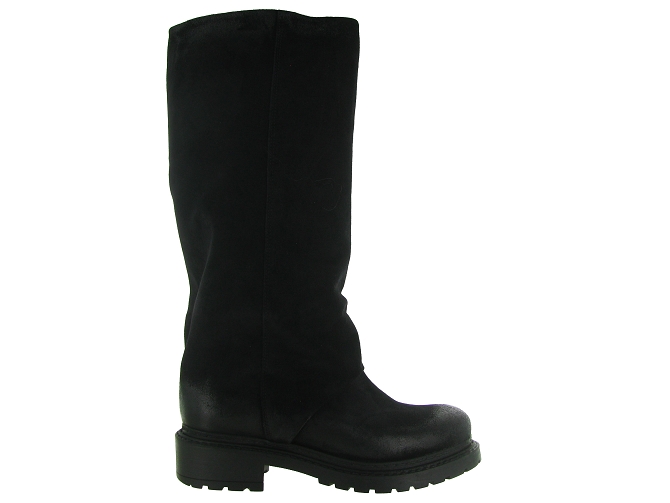 bottines et boots - Chelsea - femme - Nubuck - Noir - Metisse5786201_2