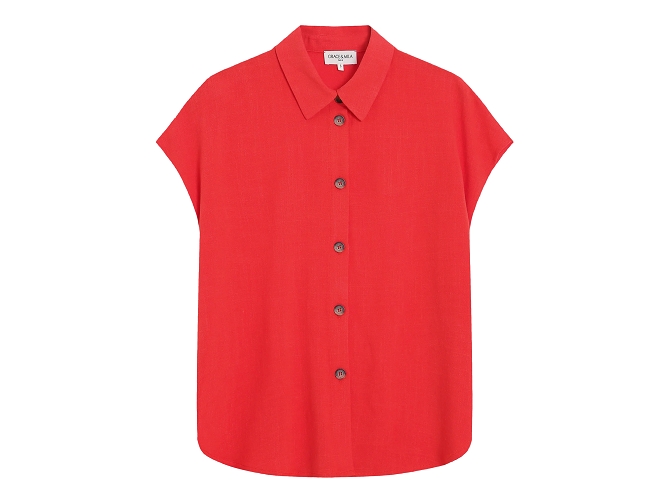 chemise - MANCHE LONGUE - vetement femme - Textile - Orange - Grace and mila