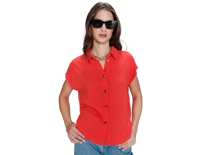 chemise - MANCHE LONGUE - vetement femme - Textile - Orange - Grace and mila5788102_2