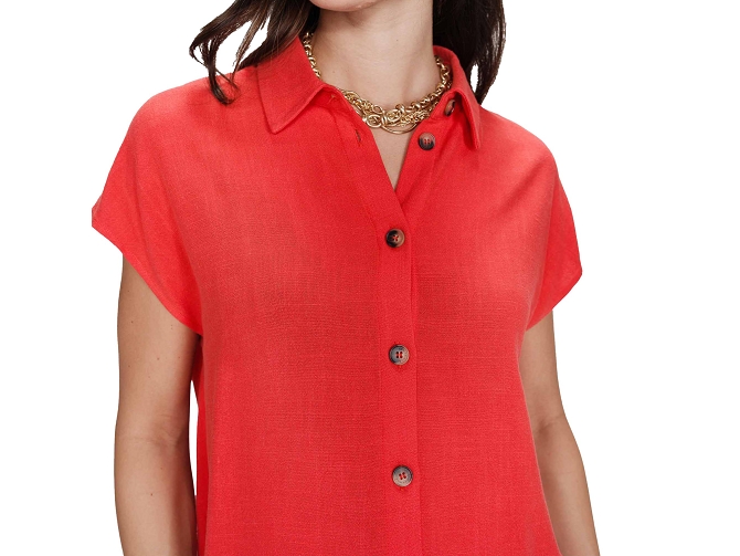 chemise - MANCHE LONGUE - vetement femme - Textile - Orange - Grace and mila5788102_5