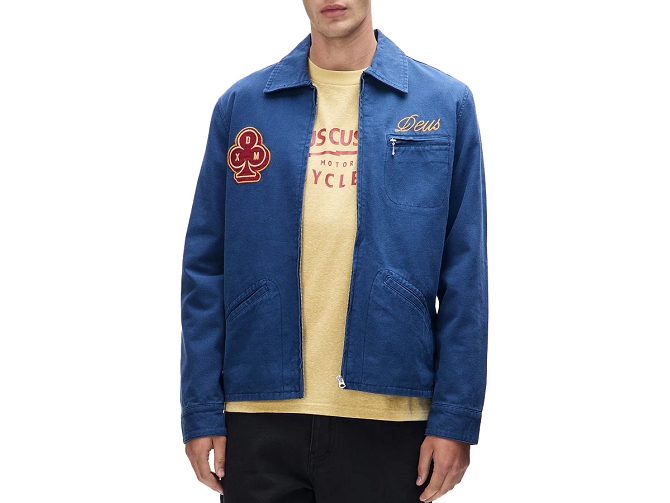 veste - LEGERE ETE - vetement homme - Coton - Bleu jean - Deus5790501_3