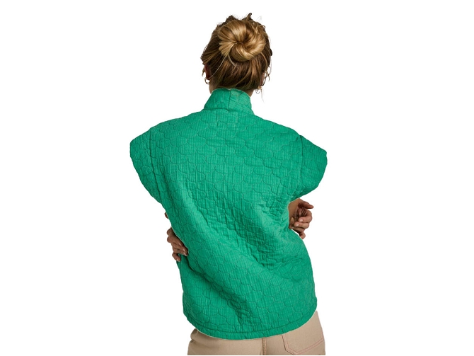 gilet - SM - vetement femme - Coton - Vert - Graine5793101_2