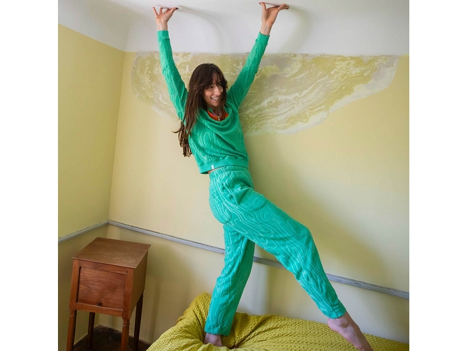 pull - ML - vetement femme - Coton - Vert - Graine5793901_3