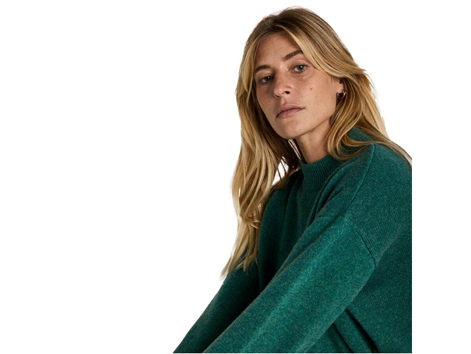 pull - ML - vetement femme - Coton - Vert - Graine5794101_2