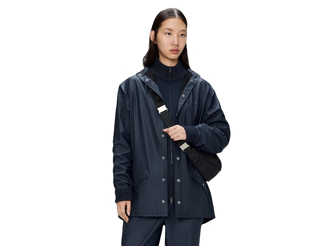 veste - IMPERMEABLE - vetement femme - Textile - Bleu Marine - Rains5795005_4