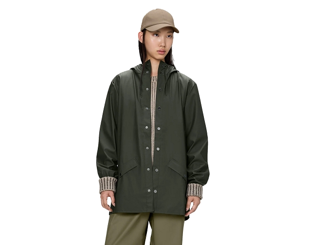 veste - IMPERMEABLE - vetement femme - Textile - Vert - Rains5795006_4