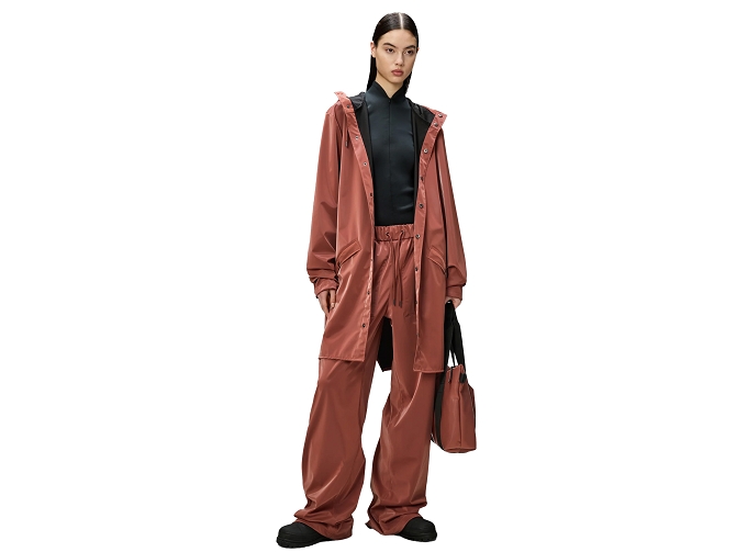 veste - IMPERMEABLE - vetement femme - Textile - Orange - Rains5795304_3