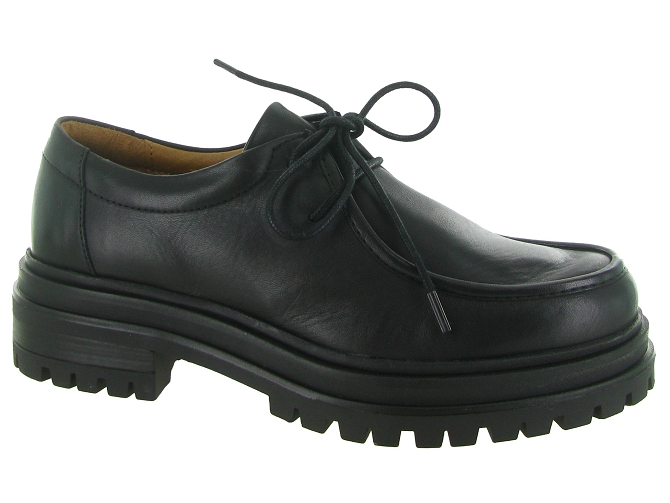 chaussures a lacets - Derby - femme - Cuir - Noir - Creator