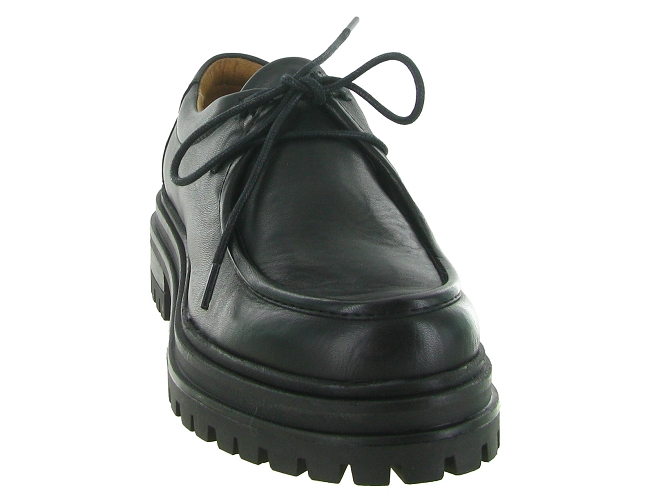 chaussures a lacets - Derby - femme - Cuir - Noir - Creator5798801_3