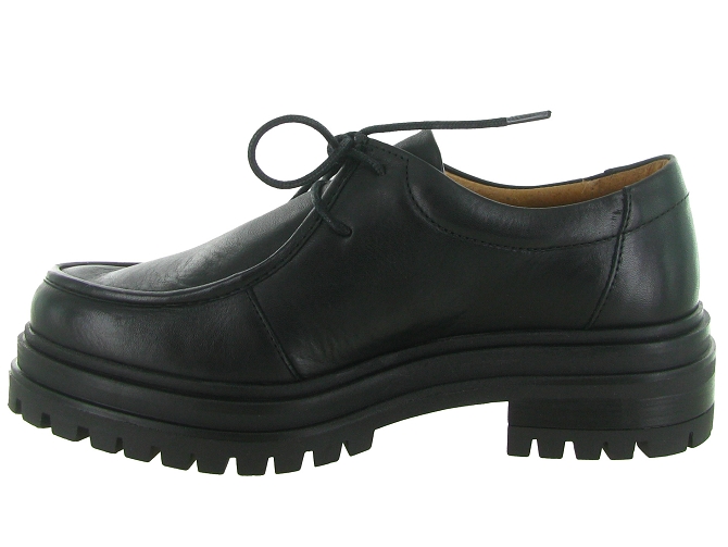 chaussures a lacets - Derby - femme - Cuir - Noir - Creator5798801_4