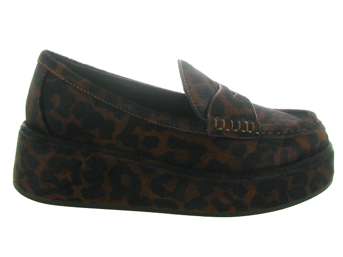 mocassins - Compensé - femme - Fourrure synthétique - Léopard - Bibi lou5799401_2