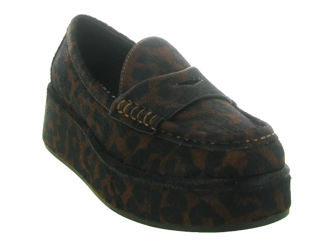 mocassins - Compensé - femme - Fourrure synthétique - Léopard - Bibi lou5799401_3
