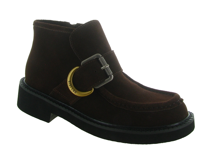 bottines et boots - Casual - femme - Nubuck - Marron - Bibi lou