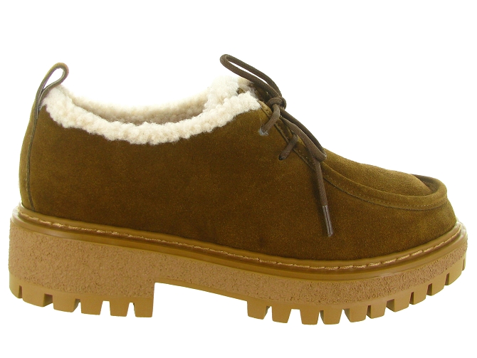 mocassins - Elégant - femme - Cuir - Marron - Bibi lou5799801_2