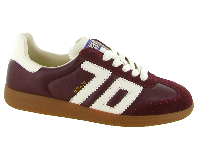 baskets et sneakers - Tendance - femme - Cuir - Bordeaux - Back70