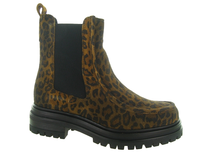 bottines et boots - Chelsea - femme - Nubuck - Léopard - Reqins