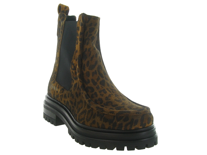 bottines et boots - Chelsea - femme - Nubuck - Léopard - Reqins5803101_3