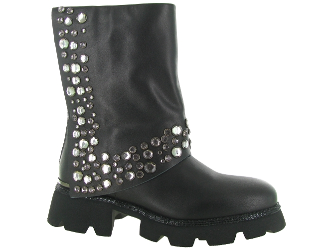 bottines et boots - Casual - femme - Cuir - Noir - Alma en pena