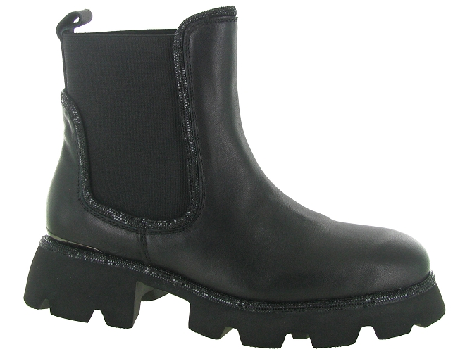 bottines et boots - Chelsea - femme - Cuir - Noir - Alma en pena