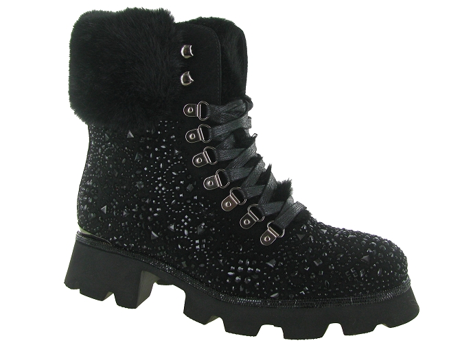 bottines et boots - Casual - femme - Cuir - Noir - Alma en pena