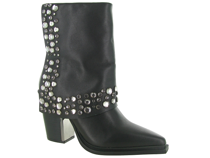 bottines et boots - Casual - femme - Cuir - Noir - Alma en pena