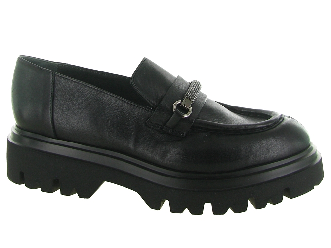 mocassins - Elégant - femme - Cuir - Noir - Fruit