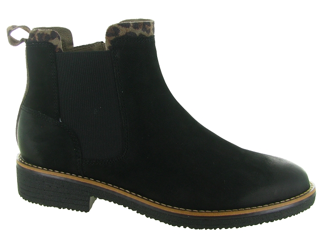 bottines et boots - Casual - femme - Nubuck - Noir - Fugitive