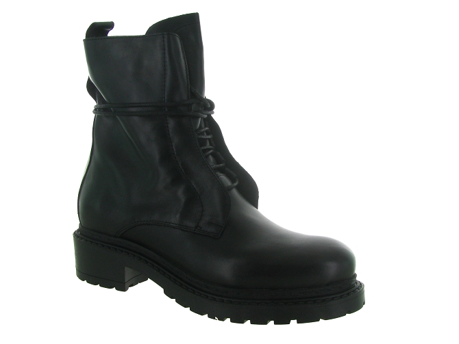 bottines et boots - Casual - femme - Cuir - Noir - Metisse