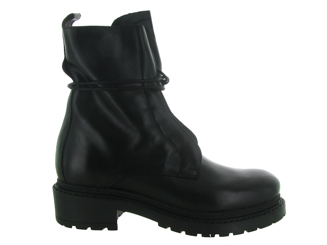 bottines et boots - Casual - femme - Cuir - Noir - Metisse5805401_2