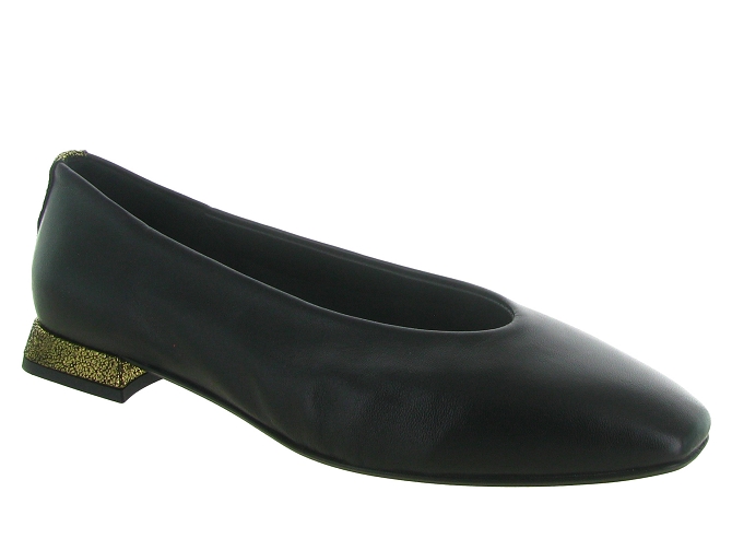 ballerines - Ballerine plate - femme - Cuir - Noir - Reqins