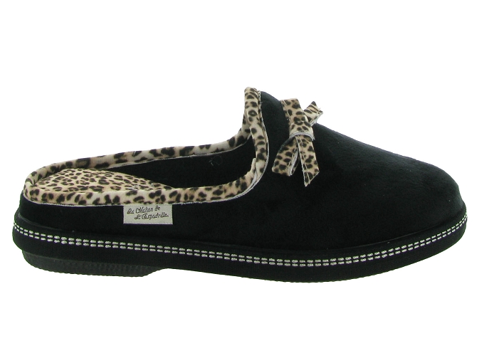 chaussons et pantoufles - Mules Sabots - femme - Synthétique - Noir - La maison de l espadrille5807301_2