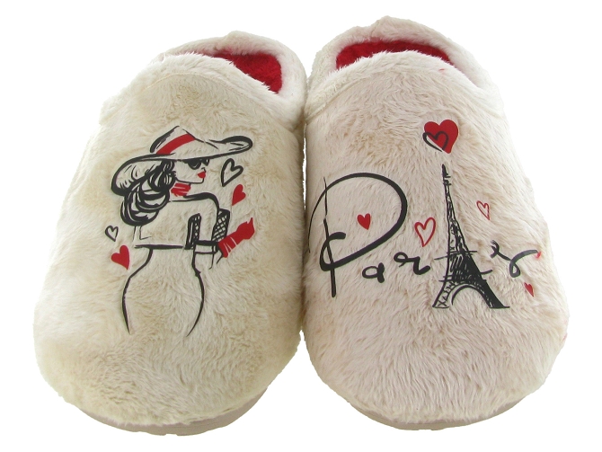 chaussons et pantoufles - Mules Sabots - femme - Synthétique - Crème - La maison de l espadrille