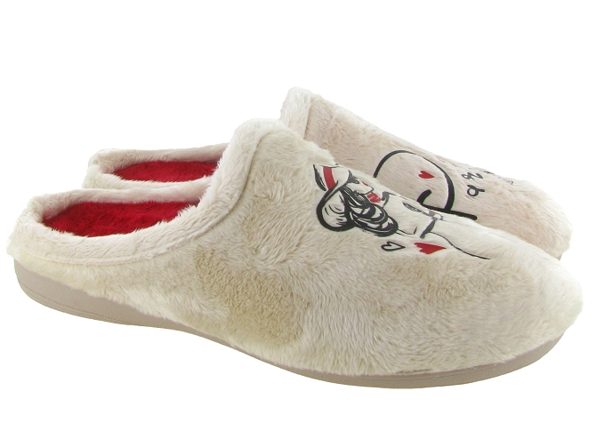 chaussons et pantoufles - Mules Sabots - femme - Synthétique - Crème - La maison de l espadrille5807601_2