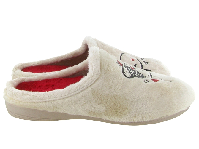 chaussons et pantoufles - Mules Sabots - femme - Synthétique - Crème - La maison de l espadrille5807601_3