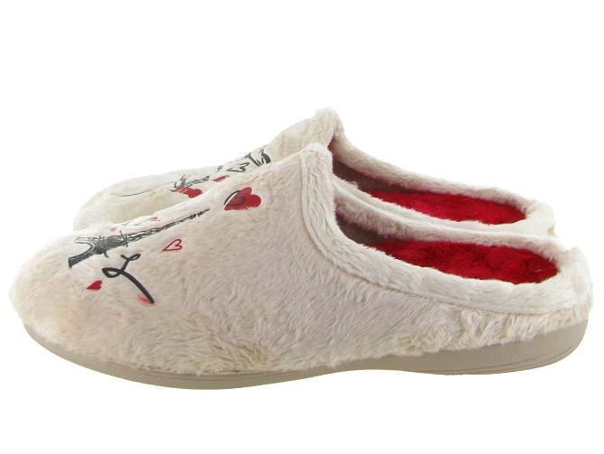 chaussons et pantoufles - Mules Sabots - femme - Synthétique - Crème - La maison de l espadrille5807601_4