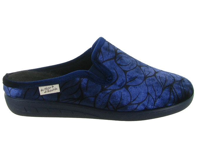 chaussons et pantoufles - Mules Sabots - femme - Synthétique - Bleu Marine - La maison de l espadrille5808201_2