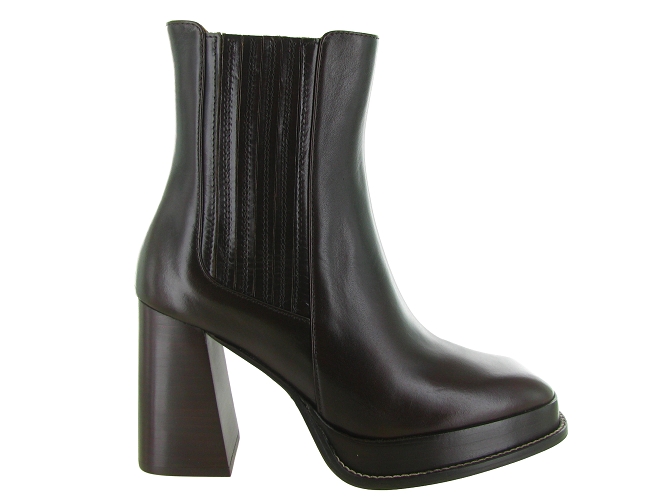 bottines et boots - Chelsea - femme - Cuir - Marron - Bobbies5810503_2