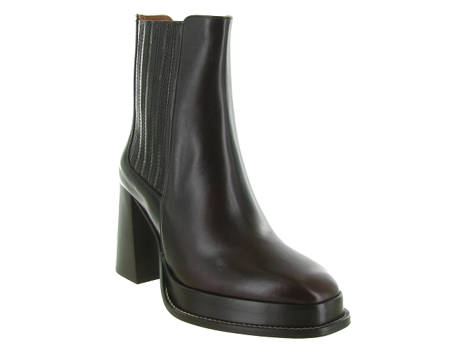 bottines et boots - Chelsea - femme - Cuir - Marron - Bobbies5810503_3