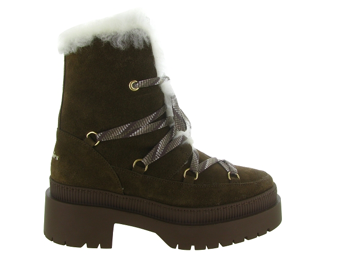 apres ski bottes fourrees - Bottine chaude - femme - Nubuck - Kaki - Bobbies5810601_2