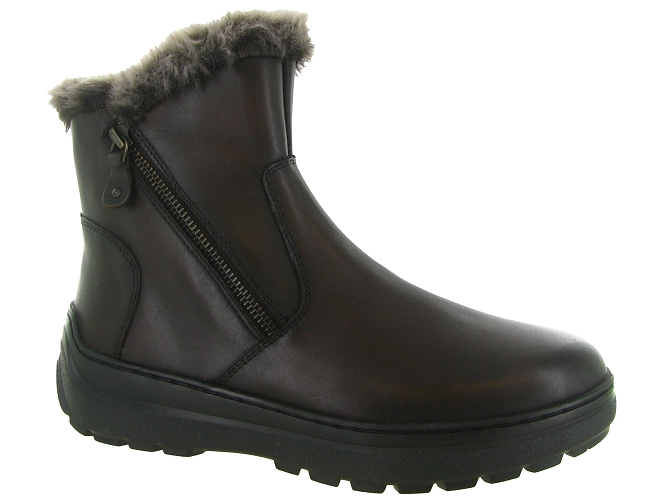 apres ski bottes fourrees - Botte de neige - femme - Cuir - Marron - Hooper
