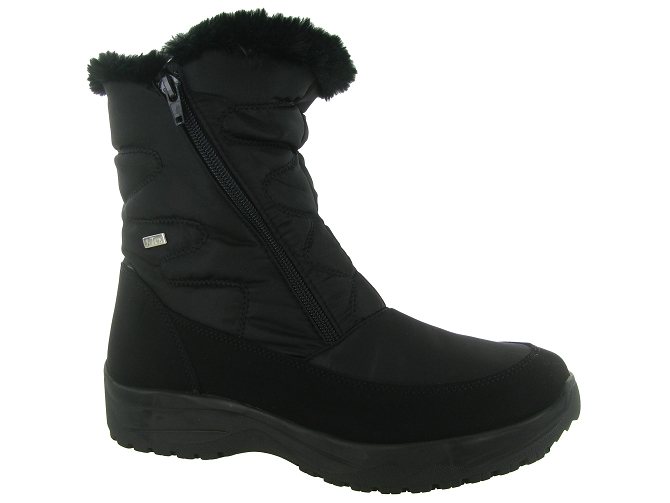 apres ski bottes fourrees - Chaussure neige - femme - Synthétique - Noir - Jacalu