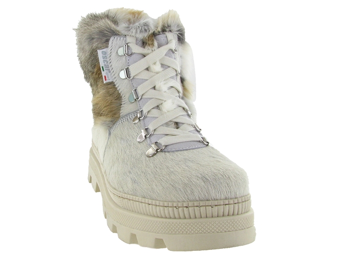apres ski bottes fourrees - Bottine chaude - femme - Laine - Blanc - Oscar5817602_3