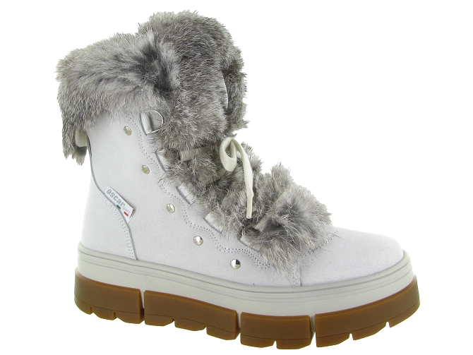apres ski bottes fourrees - Bottine chaude - femme - Laine - Blanc - Oscar