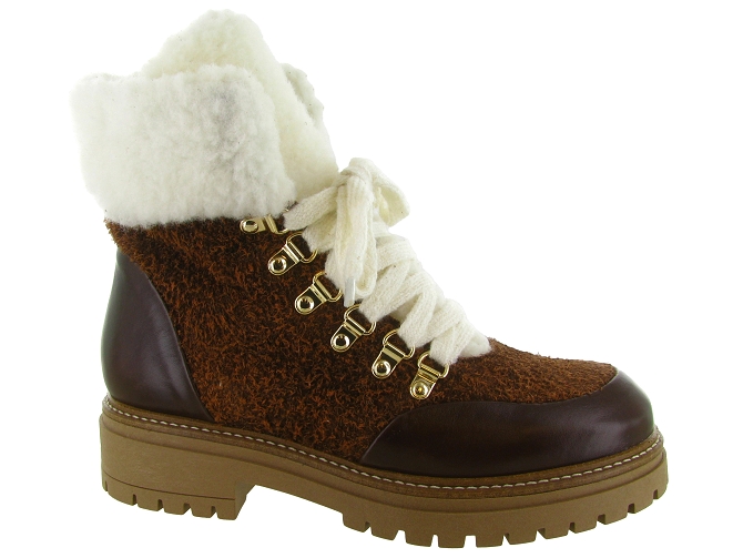 apres ski bottes fourrees - Botte fourrée - femme - Cuir - Marron - Armando
