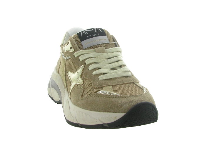baskets et sneakers - Tendance - femme - Cuir - Marron - Ama brand5820801_3