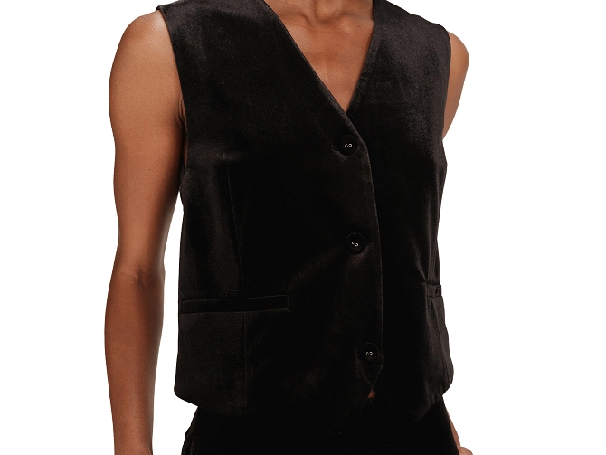 gilet - SM - vetement femme - Synthétique - Noir - Grace and mila5825501_3