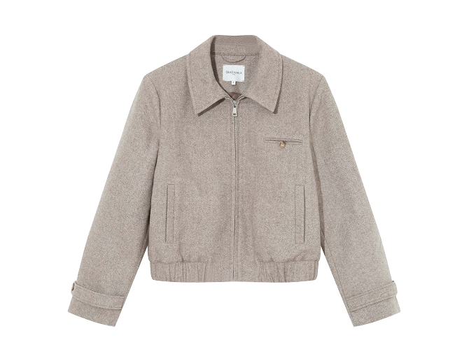 veste -   - vetement femme - Laine - Beige - Grace and mila